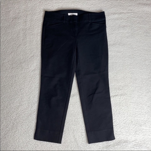 Loft Black Ankle Crop Dress Pants Work career stretch Size 2 P - Picture 5 of 6